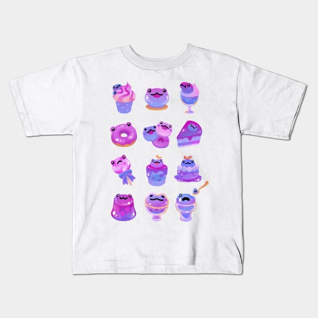 Blueberry frog Kids T-Shirt by pikaole